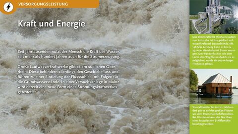 Kraft und Energie Große Laufwasserkraftwerke gibt es am südlichen Oberrhein